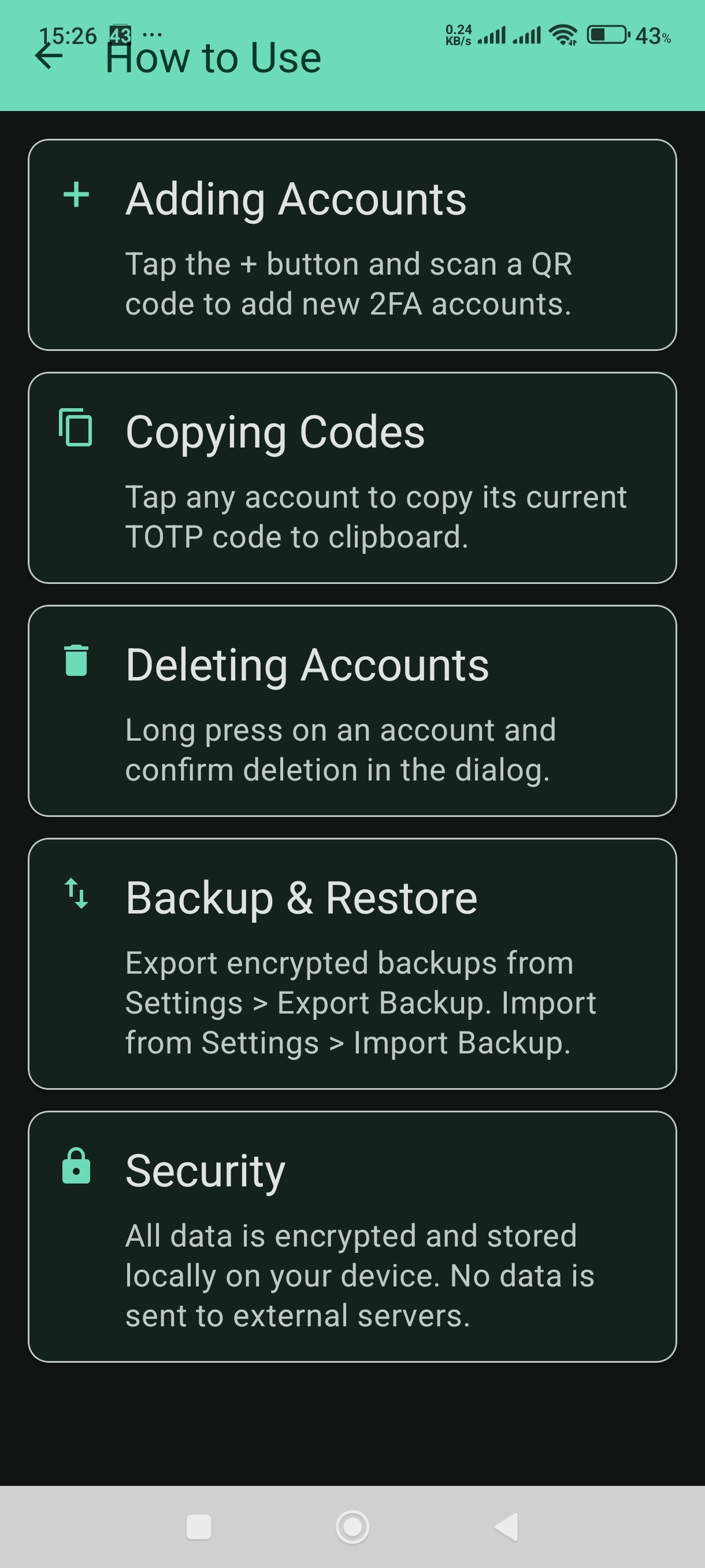 AuthGuard 2FA screenshot